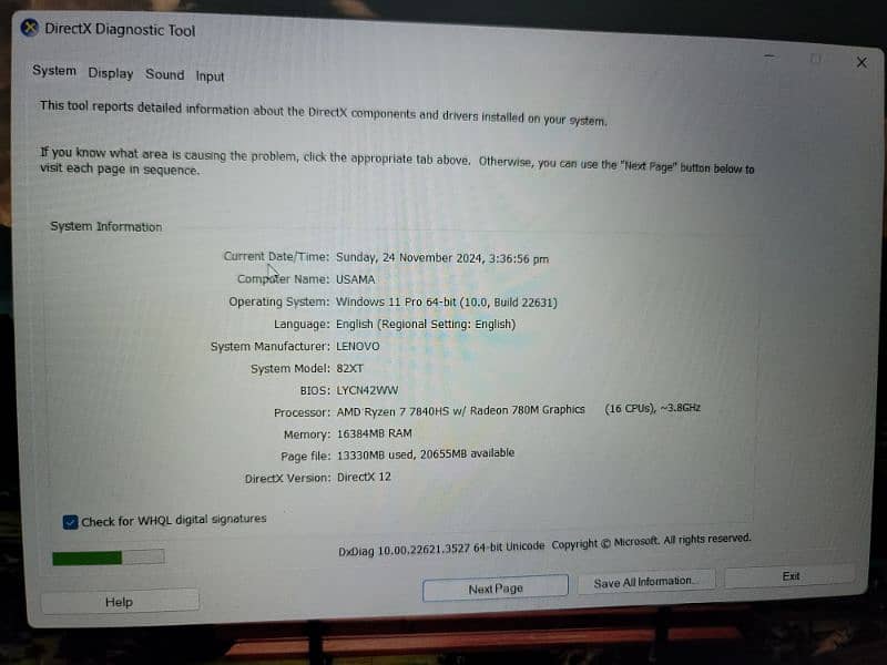 Lenovo LOQ 15 ryzen 7840HS rtx 4050 512gb m. 2 2tb m. 2 16gb ram 5