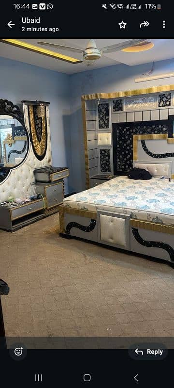 Arabic design king size bed an dressing table with said tables 0