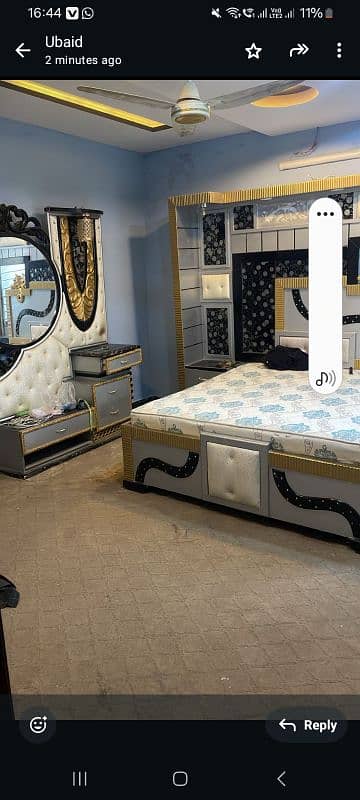 Arabic design king size bed an dressing table with said tables 1