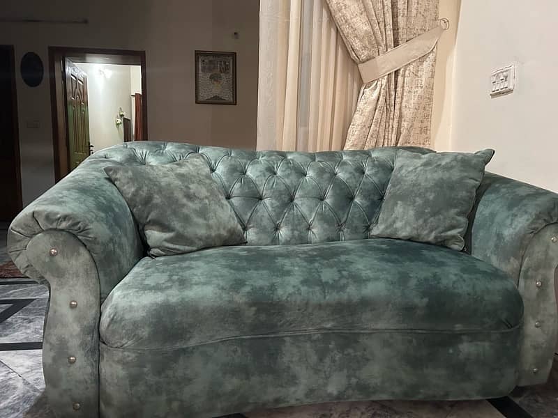 royal sofa quilted set self printed Molty foam 4