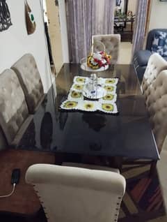 (Negotiable) 6 seater Slightly used dining table available for sale