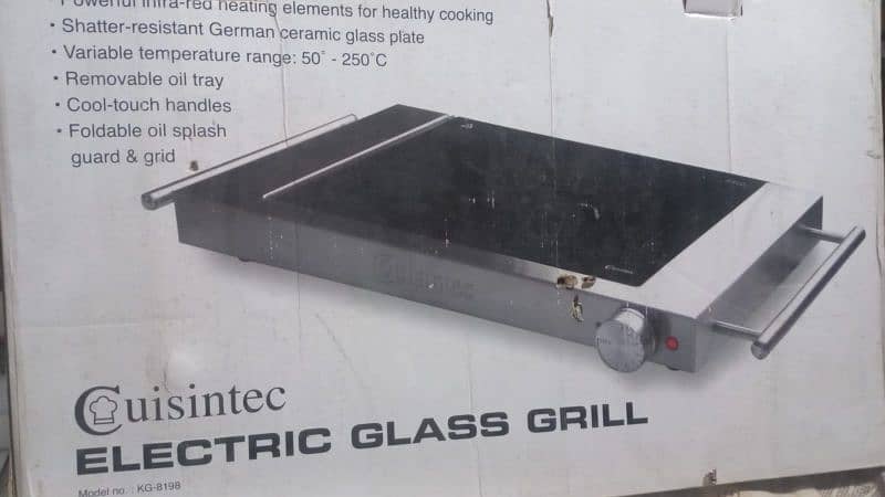 Electric Glass grill For Sale brand new box pack Imported 1