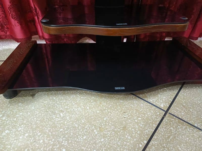 TV Trolley with Tempered Glass 5