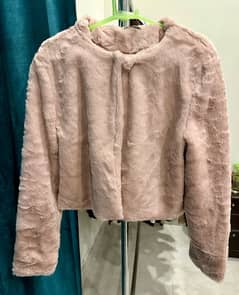 Fur pink cardigan