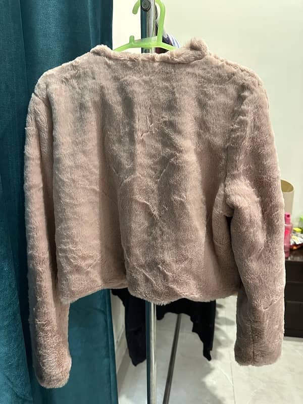 Fur pink cardigan 1