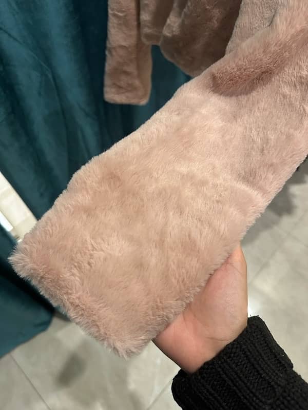 Fur pink cardigan 2