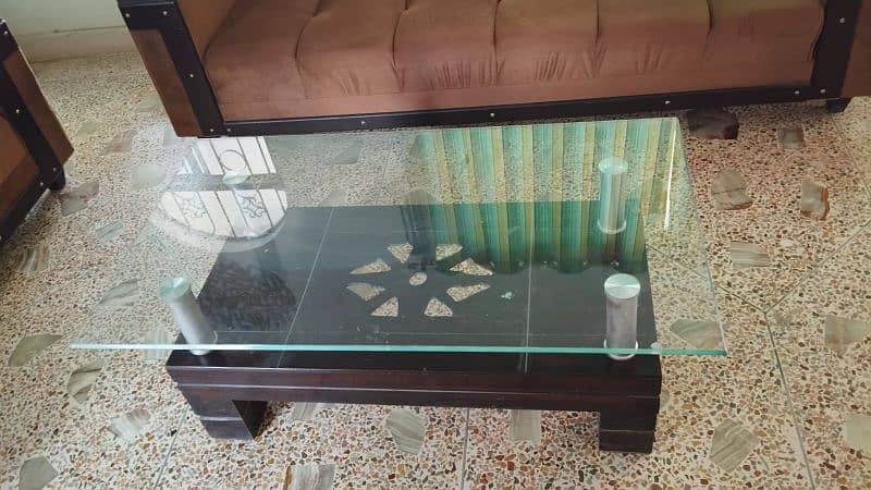 5 seater Sofa cumbed with center glass table 2