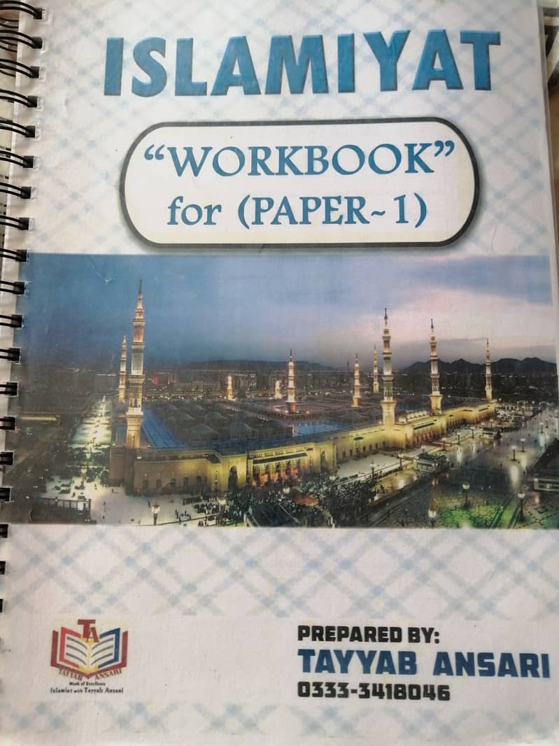 O Levels Islamiat Tayyab Ansari Notes, Workbooks 0