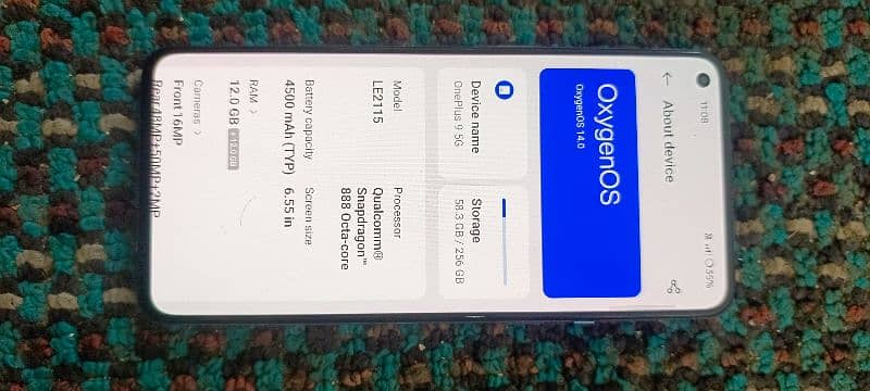 oneplus 9 5g 12/256 for sale only 0