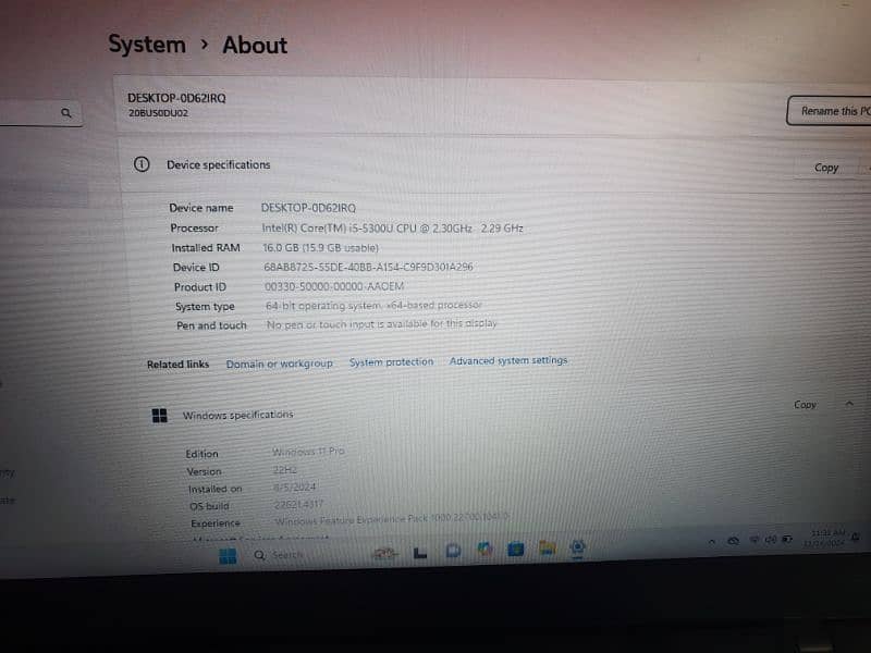 Thinkpad T450 I5 5th gen 8GB Ram 512SSD For Sale 3