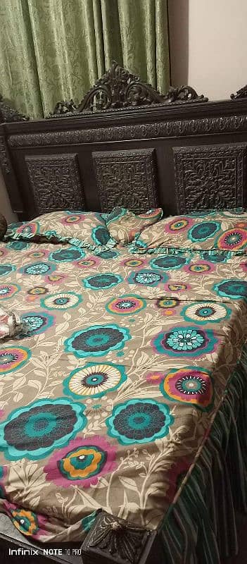 bed with 2side table for sale 1