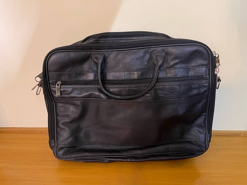 Men Leather Laptop Shoulder Bag | Hand Bag | Black 11