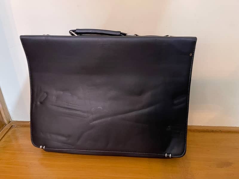 Men Leather Laptop Shoulder Hand Bag | Black 2