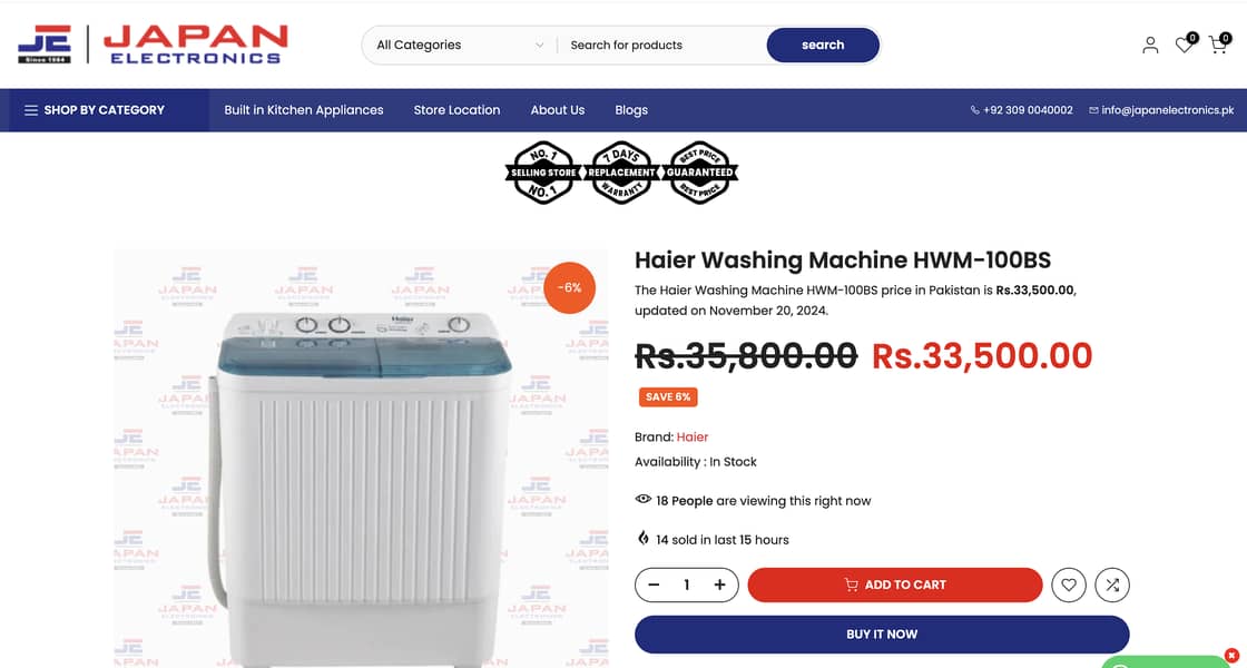 Haier Washing Machine - Condition 9/10 7