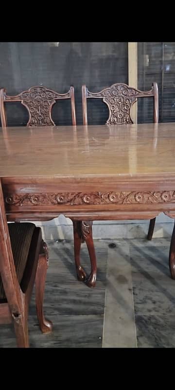 Pure Chiniot Wood Dining Table Set (8 Seater - Excellent Quality) 2