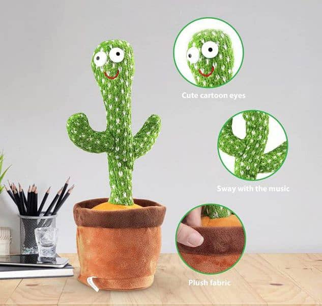 Dancing Cactus Talking Toy Tree Cactus Plush Toy For Children With Box 3