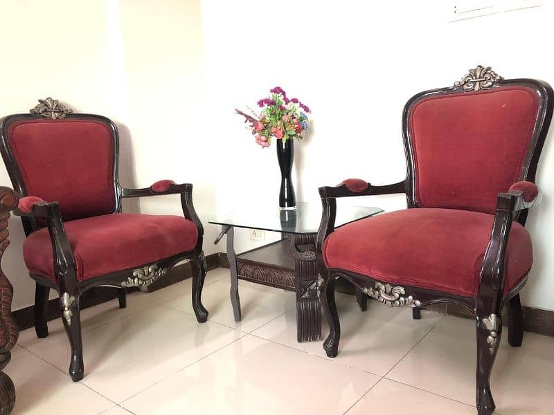 Maroon Chinioti Chairs 0