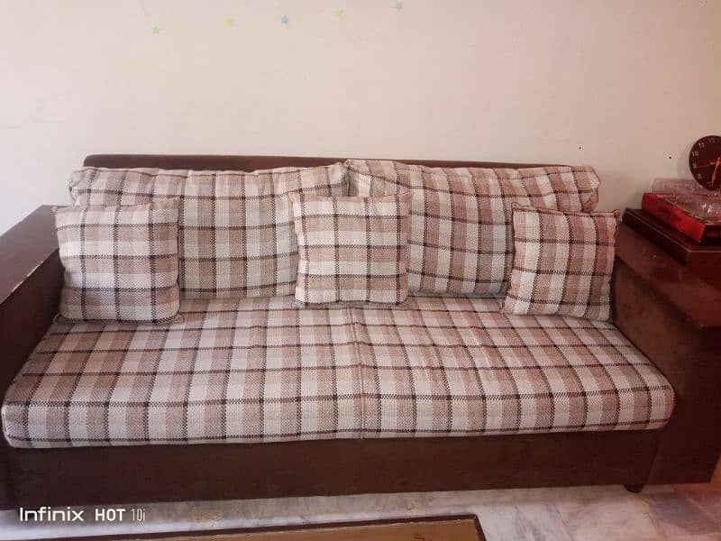 5 sitter sofa with glass table 2