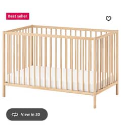 Ikea wooden crib for baby