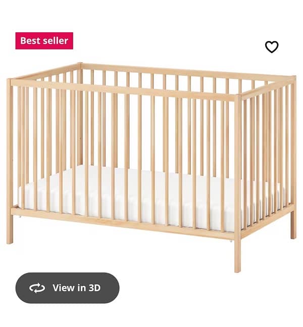 Ikea wooden crib for baby 0