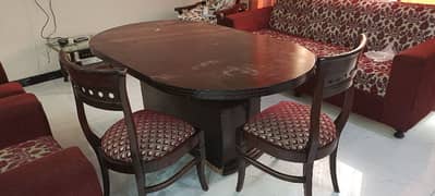 dining table and 6 chairs for sale