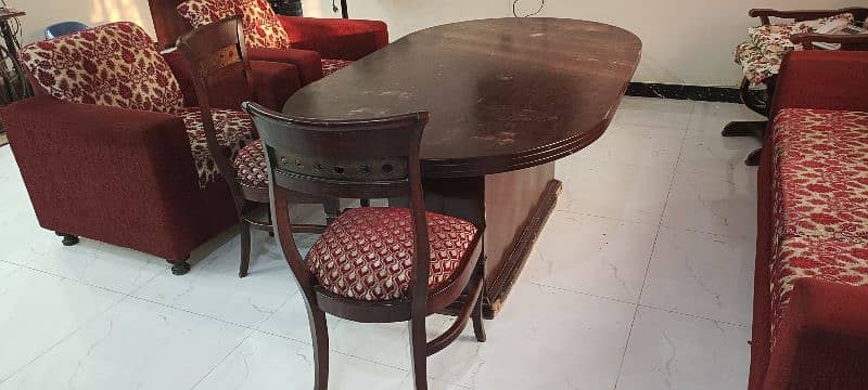 dining table and 6 chairs for sale 1