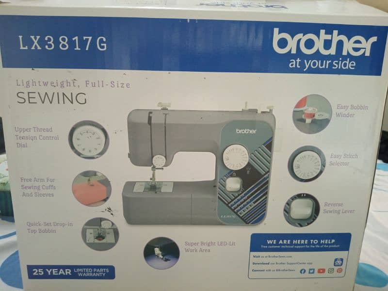 Open Box, Brother lx3817G sewing machine 10/10 condition imported. 8