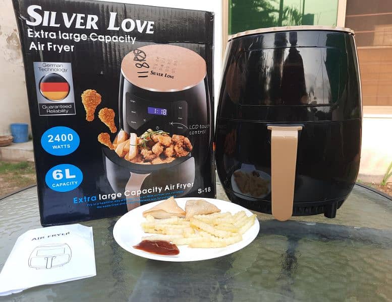 Air fryer 6 six liter L capacity lcd touch control 2400 watts 0