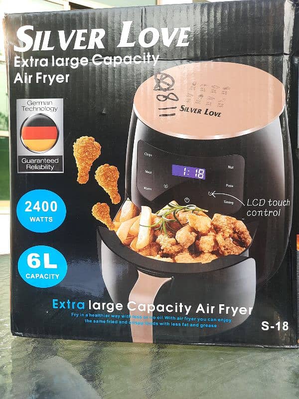 Air fryer 6 six liter L capacity lcd touch control 2400 watts 13