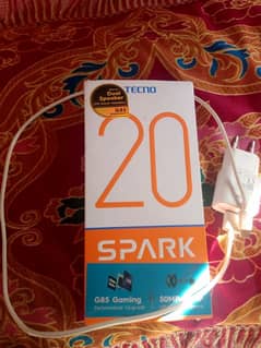 Tecno Spark 20 full box 8+8/256 8manth warntty hai