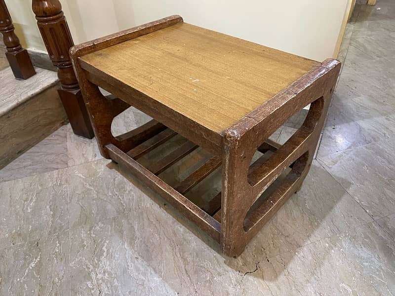 Wooden Center Table | Solid Wood Side Table | Old Style Room Table 5