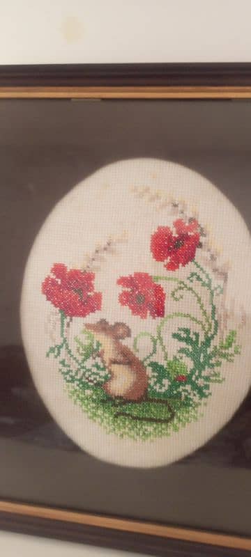 cross stitch framed piece 1