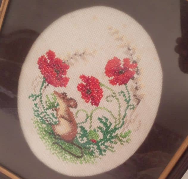 cross stitch framed piece 5