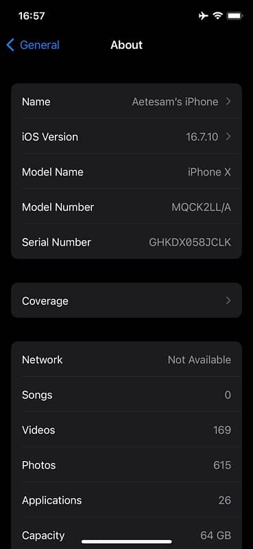 IPhone X Non-PTA 64 GB 6