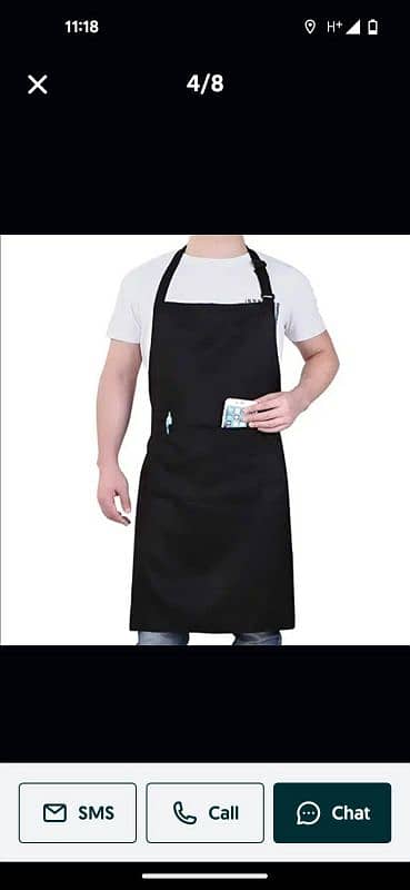 kitchen apron & cap & brand print polo shirt 0