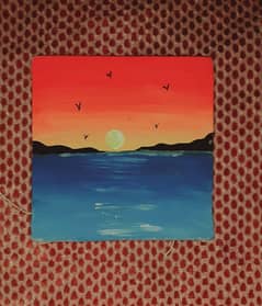 Canvas Painting | Sunset Painting | Sea landscape