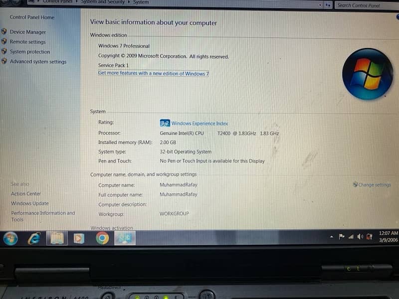 Dell laptop 4