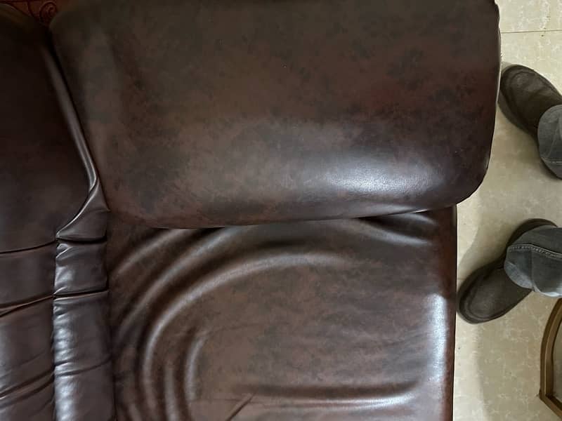 7 Seated leather Sofa Set 3