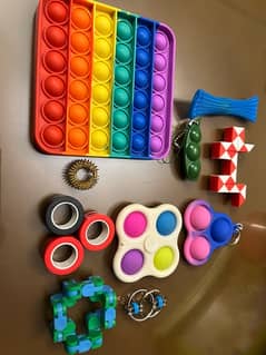 pack of fidget toys + 2 extra fidgets imported from England