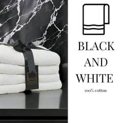 white& black towal 100 per cotton