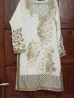 White embroidered kurti