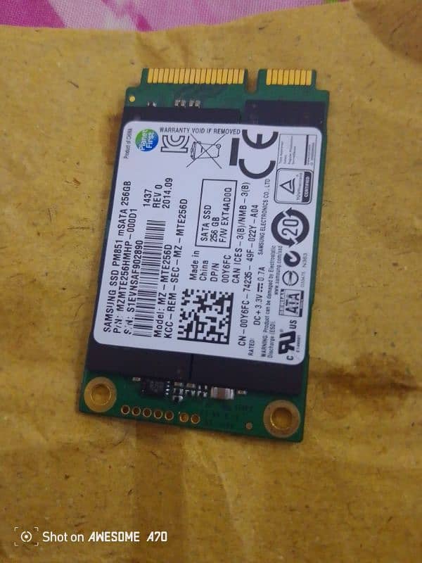 Samsung m. 2 SSD sSATA 256GB 0