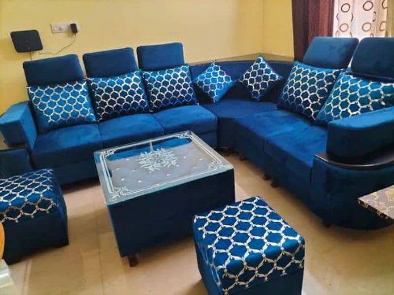 with Tables L shaped sofa Set Urgent sale possible delivery 0