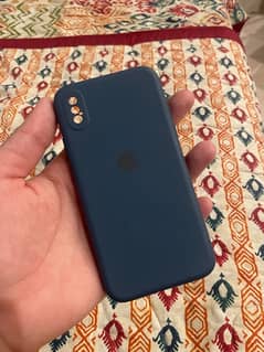 iphone X silicon dark blue cover