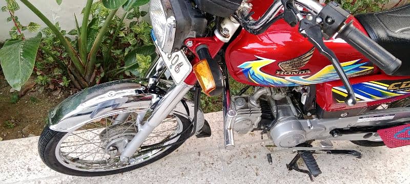 Honda CD 70 2020 21 model Islamabad number genuine condition 3