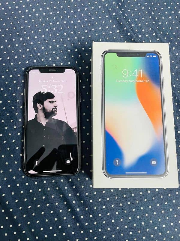 Iphone X 256 GB PTA APPROVED WITH BOX 0