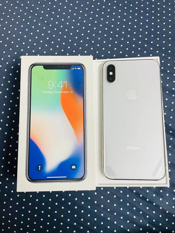 Iphone X 256 GB PTA APPROVED WITH BOX 1