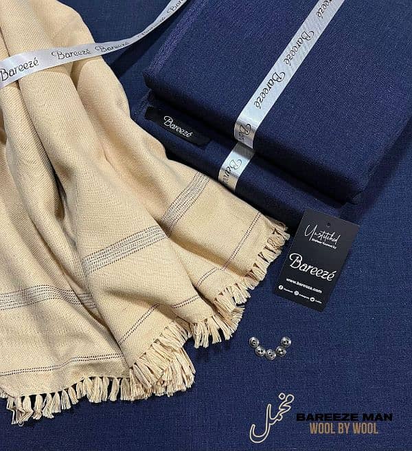 premium slub wool suit with shawal gift 11