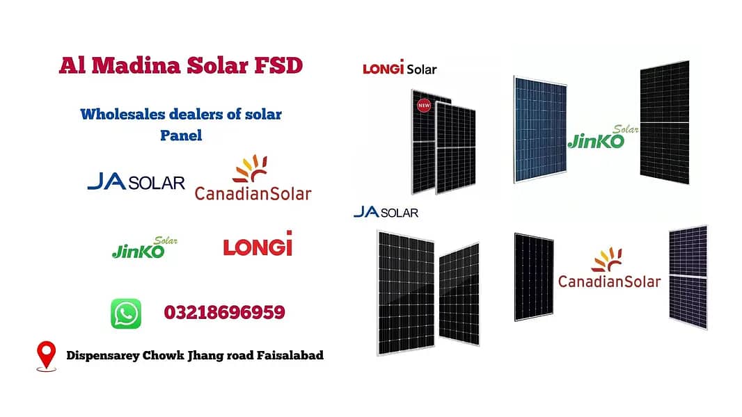 Solar Panel/Inverex/Canandian/JA Solar/Jinko/Longi Solar Plate 0