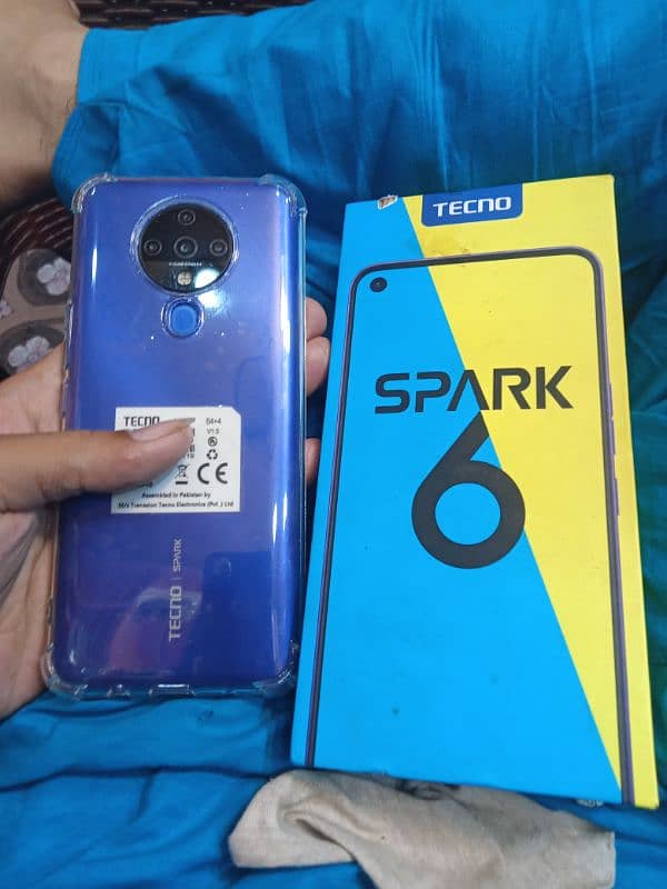 Tecno spark 6 PTA official approveall ok hai 10/8 hai box hai Rm4 GB64 2